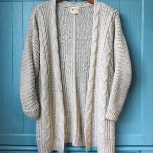 Chunky Oversized Crochet Knit Sweater Cardigan